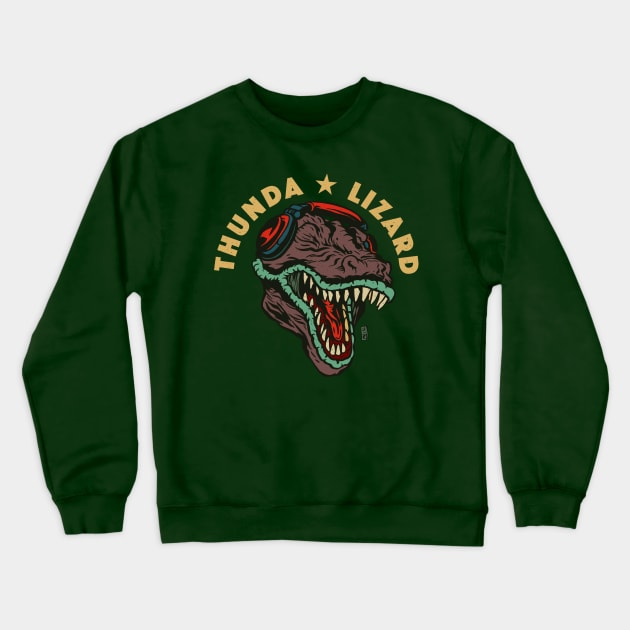 Thunda Lizard Crewneck Sweatshirt by Thomcat23